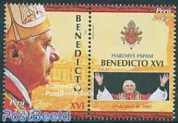 Peru 2006 Pope Benedict XVI 2v [:], Mint NH, Religion - Pope - Religion - Pausen