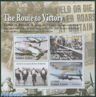 Sierra Leone 2005 Route To Victory 4v M/s, Battle Of Britain, Mint NH, History - Transport - Militarism - World War II.. - Militaria