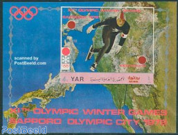 Yemen, Arab Republic 1970 Olympic Winter Games S/s Imperforated, Mint NH, Sport - Various - Olympic Winter Games - Ska.. - Aardrijkskunde