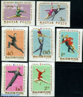 Hungary 1963 European Skating Games 7v Imperforated, Mint NH, History - Sport - Europa Hang-on Issues - Skating - Spor.. - Ungebraucht