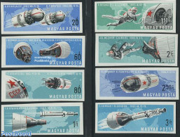 Hungary 1966 Space Flights 8v Imperforated, Mint NH, Transport - Space Exploration - Nuevos
