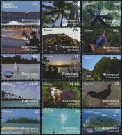 Cook Islands 2011 Rarotonga Landscapes 15v, Mint NH, Nature - Sport - Transport - Cattle - Fish - Poultry - Sea Mammal.. - Poissons