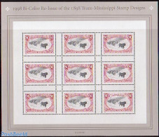United States Of America 1998 Trans-Missisippi M/s, Mint NH, Nature - Cattle - Stamps On Stamps - Nuevos
