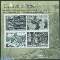 Grenada 2005 The Route To Victory 4v M/s, Burma, Mint NH, History - Transport - Militarism - World War II - Aircraft &.. - Militaria