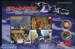 Grenada Grenadines 2006 Apollo-Soyuz 4v M/s, Mint NH, Transport - Space Exploration - Grenada (1974-...)