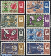 Qatar 1965 I.T.U. 8v, Mint NH, Transport - Various - Space Exploration - I.T.U. - Telecom