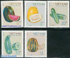 Vietnam 1970 Fruits 5v, Mint NH, Nature - Fruit - Obst & Früchte