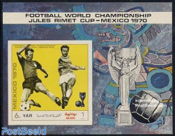 Yemen, Arab Republic 1970 World Cup Football S/s Imperforated, Mint NH, Sport - Football - Autres & Non Classés