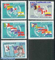 Korea, South 1965 Korean War 5v, Mint NH, History - Flags - United Nations - Corée Du Sud