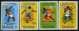 Ghana 1977 Olympic Winners 4v Imperforated, Mint NH, Sport - Athletics - Boxing - Football - Olympic Games - Leichtathletik