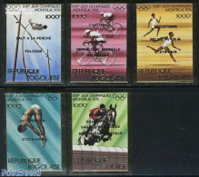 Togo 1976 Olympic Winners 5v, Imperforated, Mint NH, Nature - Sport - Horses - Athletics - Cycling - Olympic Games - Athlétisme