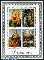 Malawi 1990 Christmas, Pantings S/s, Mint NH, Religion - Christmas - Art - Paintings - Raphael - Weihnachten