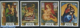 Niue 1986 Christmas 4v, Mint NH, Religion - Christmas - Art - Paintings - Noël