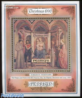 Penrhyn 1990 Christmas S/s, Mint NH, Religion - Christmas - Art - Paintings - Kerstmis