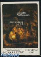 Sierra Leone 1989 Christmas S/s, Rembrandt, Mint NH, Religion - Christmas - Art - Paintings - Rembrandt - Natale