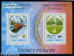 Sao Tome/Principe 1983 Olympic Games S/s, Mint NH, Sport - (Bob) Sleigh Sports - Olympic Games - Olympic Winter Games .. - Wintersport (Sonstige)