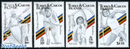 Turks And Caicos Islands 1991 Olympic Games 1992 4v, Mint NH, Sport - Athletics - Kayaks & Rowing - Olympic Games - Athletics