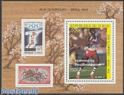 Chad 1988 Olympic Games Seoul S/s, Mint NH, Sport - Olympic Games - Sport (other And Mixed) - Stamps On Stamps - Autres & Non Classés