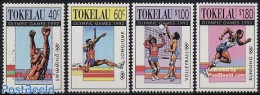 Tokelau Islands 1992 Olympic Games Barcelona 4v, Mint NH, Sport - Athletics - Olympic Games - Swimming - Volleyball - Leichtathletik