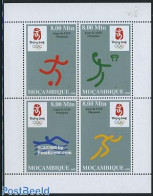 Mozambique 2008 Olympic Games Beijing 4v M/s, Mint NH, Sport - Athletics - Cycling - Football - Gymnastics - Olympic G.. - Athletics