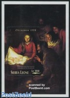 Sierra Leone 1998 Christmas, Painting S/s, Mint NH, Religion - Christmas - Art - Paintings - Christmas