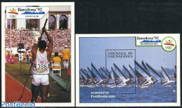 Grenada Grenadines 1990 Olympic Games 2 S/s, Mint NH, Sport - Olympic Games - Sailing - Zeilen