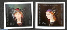 Hungary 1986 Stamp Day 2v Imperforated, Mint NH, Stamp Day - Art - Modern Art (1850-present) - Ongebruikt