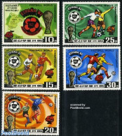 Korea, North 1981 World Cup Football 5v, Mint NH, Sport - Various - Football - Maps - Aardrijkskunde