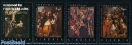 Liberia 2009 Christmas 4v, Mint NH, Religion - Christmas - Art - Paintings - Weihnachten