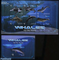 Tuvalu 2011 Whales Of The World 2 S/s, Mint NH, Nature - Sea Mammals - Autres & Non Classés