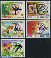 Upper Volta 1976 Olympic Games 5v Imperforated, Mint NH, Sport - Football - Gymnastics - Judo - Olympic Games - Sailin.. - Gymnastique
