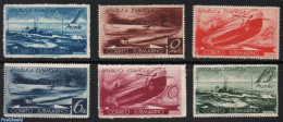 Spain 1938 Submarine Post 6v, Mint NH, Transport - Post - Ships And Boats - Neufs