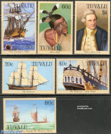 Tuvalu 1988 James Cook 6v, Mint NH, History - Transport - Explorers - Ships And Boats - Onderzoekers