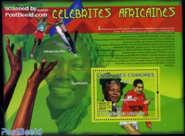 Comoros 2009 African Celebrities S/s, Mint NH, History - Sport - Nobel Prize Winners - Football - Nelson Mandela - Nobelpreisträger