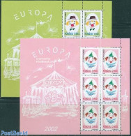 Romania 2002 Europa, Circus 2 M/ss, Mint NH, History - Performance Art - Europa (cept) - Circus - Unused Stamps
