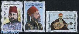 Tunisia 1999 Famous Persons 3v, Mint NH, History - Performance Art - Politicians - Music - Musique