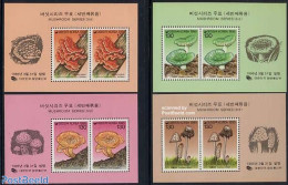 Korea, South 1995 Mushrooms 4 S/s, Mint NH, Nature - Mushrooms - Mushrooms