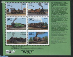 Maldives 2000 Stamp Show 6v M/s, Mint NH, Transport - Railways - Trains