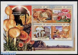 Niger 1999 Mushrooms 4v M/s, Mint NH, Nature - Mushrooms - Mushrooms