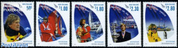 New Zealand 2009 Sir Peter Blake 5v, Mint NH, Nature - Sport - Transport - Penguins - Sailing - Sport (other And Mixed.. - Unused Stamps