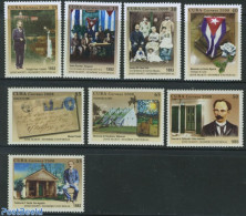 Cuba 2008 Jose Marti 8v, Mint NH, Nature - Horses - Roses - Stamps On Stamps - Art - Authors - Stained Glass And Windows - Ungebraucht
