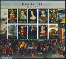 Saint Helena 2009 Henry VIII 10v M/s, Mint NH, History - Transport - Kings & Queens (Royalty) - Ships And Boats - Familles Royales