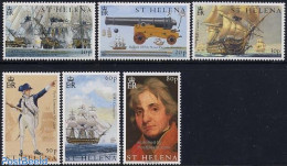 Saint Helena 2005 Battle Of Trafalgar 6v, Mint NH, Transport - Various - Ships And Boats - Uniforms - Ships