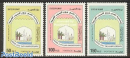 Kuwait 1996 Arab City Day 3v, Mint NH, Religion - Churches, Temples, Mosques, Synagogues - Eglises Et Cathédrales