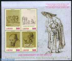 Liberia 2006 Rembrandt Paintings 4v M/s, Mint NH, Art - Paintings - Rembrandt - Autres & Non Classés