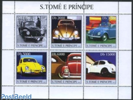 Sao Tome/Principe 2003 Volkswagen Beetle 6v M/s, Mint NH, Transport - Automobiles - Hobby & Collectables Store - Hobby.. - Cars