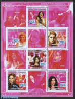 Comoros 2009 Celebrated Actrices 6v M/s, Mint NH, Performance Art - Movie Stars - Acteurs