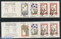 Australia 1986 Flowers 2 Booklets, Mint NH, Nature - Flowers & Plants - Stamp Booklets - Ungebraucht