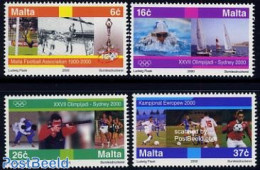 Malta 2000 Sports 4v, Mint NH, Sport - Football - Judo - Olympic Games - Sailing - Shooting Sports - Sport (other And .. - Zeilen