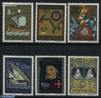 Portugal 1959 Henri The Sailor 6v, Mint NH, History - Transport - Various - Explorers - Ships And Boats - Maps - Unused Stamps